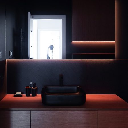 black furniture-interior design-bathroom-saramob design-oradea